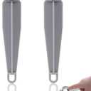 (2-Pack) Bathroom Sink Pop-Up Stoppers - Plastic Pop-Up Stoppers with Chrome Finish - Standard Design 1-1/4 Cap Outer Diameter, 4-7/8 Overall Height - with 1 Mounting Hole and Gasket Seal