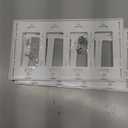 BESTTEN 2 Pack 4 Gang Screwless Decorator Wall Plate, USWP6 Gloss Snow White, Decor Switch Plate, Decorator Outlet Cover, Face Plate for Dimmer, GFCI, USB Receptacle, H4.69” x L8.35"