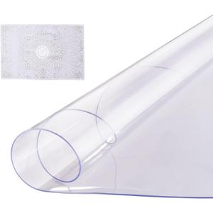 VEVOR Plastic Table Cover, 42 x 42 Inch 2.0 mm Thick Clear Round PVC Desk Mat Protector, Waterproof & Easy Cleaning Desk Pad Tablecloth, for Office, Dresser, Dining Room, Night Stand VEVOR Plastic Table Cover, 42 x 42 Inch 2.0 mm Thick Clear Round PVC Desk Mat Protector, Waterproof & Easy Cleaning Desk Pad Tablecloth, for Office, Dresser, Dining Room, Night Stand