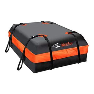 MeeFar Car Roof Bag XBEEK Rooftop top Cargo Carrier Bag Waterproof for All Cars with/Without Rack, Includes Anti-Slip Mat, 8 Reinforced Straps, 6 Door Hooks, Luggage Lock, Unknown size
