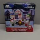 Joiedomi 6 FT Long Christmas Inflatable Snowman with Campfire, 3 Pack Small Snowman with Built-in LEDs Christmas Blow Up Yard Decoration with Light for Xmas Party Outdoor, Garden, Lawn Winter Decor