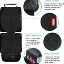 MORROLS Car Seat Protector, 2 Pack Carseat Protector with Thick Padding, Baby/Pets for Child Car Seat-Mesh Pockets-Waterproof-Universal Size(Black)