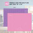 HEADLEY TOOLS 18"x24" Thickened Self Healing Cutting Mat, A2 Rotary Cutting Sewing Mat for Crafts, Double Sided 5-Ply Table Cutting Board for Fabric Quilting Patchwork Arts Hobby Project, Pink/Purple, 23.6"L x 17.7"W