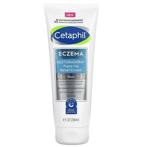 CETAPHIL ECZEMA RESTORADERM FLARE-UP RELIEF CREAM, For Eczema Prone Skin, 8 oz, Barrier Repair, 48 Hour Hydration, 2% Skin Protectant Colloidal Oatmeal, Steroid Free