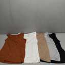 BQTQ 5 Pack Women's Tank Tops Square Neck Sleeveless Ladies Tank Top Undershirts, Medium