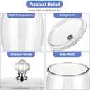 TRAVELER 2pcs Plastic Cookie Jars with Airtight Lids -130oz Clear Large Decorative Canisters for Cookies, Candy, Dog Treats, and Pet Food Storage
