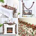 BLEUM CADE 5Pcs 41Ft Flower Garland Artificial Rose Vines for Bedroom, Cute Fake Hanging Flower Vines Floral Garland Decorations for Wedding Party Wall Room Decor Aesthetic