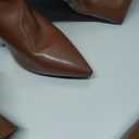 VIUGJNEX Knee High Boots Women Fold Over Boots Pointed Toe Stiletto Heel Long Shark Tall Boots with Zipper Size 10