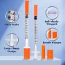 0.5ml 31G 5/16 Inch 8mm Syringe, Lab Syringes Individually Wrapped, Pack of 25