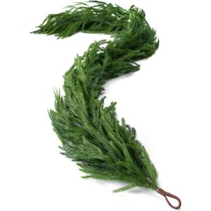6FT Norfolk Pine Garland,Christmas Garland,Christmas Decorations,High-Density Norfolk Pine Garland