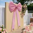 imprsv Coquette Pink Bow Birthday Decorations 25x61 Inch Big Wall Decor Backdrop Large Bridal Baby Shower Bachelorette Party Engagement Bow Themed Party Decorations for Girls Coquette Room Decor