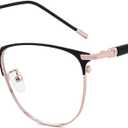 GUDVUE Blue Light Glasses, Computer/Gaming/TV/Phones Glasses for Women/men, Anti Glare/UV400/Eye Strain, Rose Gold