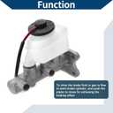 Brake Master Cylinder Reservoir No.4720135640 for Toyota Hilux 2Wd Pickup 1988-1992 Hydraulic Master Cylinder Aluminum Alloy,Plastic 1 Pc