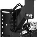 PAULINN Trailer Spare Tire Mount w/ Anti-Theft Rope, Universal Spare Tire Carrier Holder for Utility Trailer Boat, Fits 4 / 5 / 6 Lugs Wheels on 4", 4.5'', 4.75'', 5'' & 5.5'' Bolt Patterns, 150 LBS (2-Nuts)