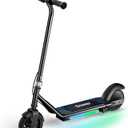 iScooter IK3 Serious Electric Scooter for Kids Aged 6-12, 3/6/10MPH Speed, 3 Heights (IK3Pro), Magnetic Charging, Colorful Lights, LED Display, 150W Motor Kids Scooter (Black)