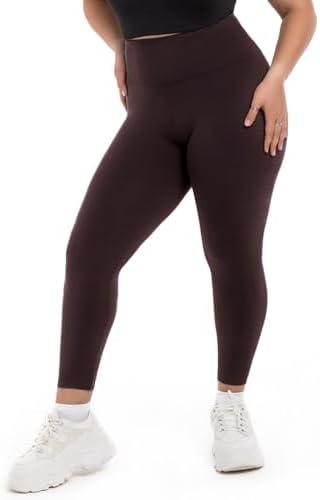 SINOPHANT Plus Size Leggings for Women, High Waisted Tummy Control Buttery Super Soft Black Yoga Pants for Workout Running 4X-LARGE