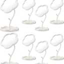 8 Pcs Flower Shaped Mirror Spa Party Makeup Mirror Sleepover Party Favor for Spa Sleepover Slumber Birthday (White)
