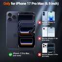 SUPFINE Magnetic for iPhone 17 Pro Max Case (Compatible with MagSafe)(Military Grade Drop Protection)(Camera Protection) Translucent Matte Shockproof Phone Cover,Gray
