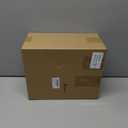 Uiifan 12 Pack Amber Glass Bottles Boston Round Sample Bottles Glass jars with Lids Dark Vanilla Extract and 12 Pcs Christmas Green Snowflakes Stickers for Gift Beans(8 oz)