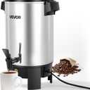 VEVOR Commercial Coffee Urn, 30 Cup 152oz Hot Beverage Dispenser with Dripless Faucet, 1090W Quick-Brewing Coffee Maker, Automatic Temperature Control, for Catering, Party, Church & Restaurant (EXP 05/10/28)