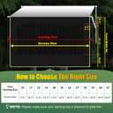 RV Awning Sun Shade Screen, 90% UV Blocking Mesh & 600D Waterproof Oxford Fabric, Retractable RV Shade Screen for Campers, Trailers, Motorhomes (No Curtain, 8'X20'3'' for 21 ft Awning)