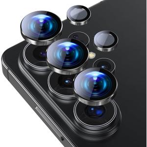 2 x for Samsung Galaxy S26 Ultra Camera Lens Protector, Alloy Individual Lens Protectors with Alignment Fram, Scratch Resistant HD Clear Camera Screen Protective Cover,Case Friendly (Black)