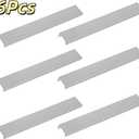 LC LICTOP 9.84 Inch Silver Finger Pulls for Cabinet 6Pcs, 7.56 Inch Hole Spacing, Aluminum Alloy Edge Pulls Furniture Handle, Back Mount Concealed Handles for Cupboard, Drawer, Dresser, Wardrobe