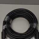 PVC Pressure Washer Hose 50 FT x 1/4", Kink Resistant Power Washer Hose, High Pressure Water Hose Extension Replacement for Home Use, 3600 PSI, Dark Black