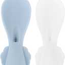 GLEAVI Silicone Baby Feeding Spoon Set with Food Pouch Squeeze Spoon Attachment for Infant Pureed Food Feeding Soft Reusable Infant Feeding Utensils 2-Pack
