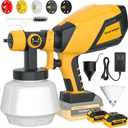 Cordless Paint Sprayer, 1200ML Electric Spray Gun with Dual 4.0Ah Batteries
