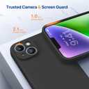 Miracase Designed for iPhone 14 Case with Screen Protector,[Upgraded Enhanced Camera Protection],Shockproof Liquid Silicone Case with Microfiber Lining, 6.1 inch,Black