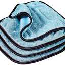 Griot's Garage PFM Dual Weave Glass Towels for Car Windows and Windshield Cleaning, Cloths for Auto Detailing, Double-Sided, Set of 4, 9" x 9", 55582