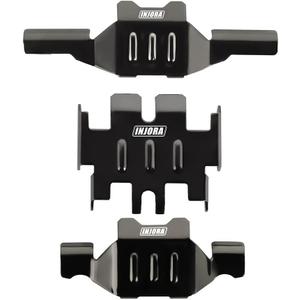 INJORA Skid Plate Chassis Armor Front and Rear Axle Protector Stainless Steel for TRX4M Upgrade 1/18 RC Crawler, 14g
