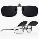 Goiteia Polarized Flip up Clip on Sunglasses over Prescription Glasses for Men Women-Upgraded No Blue Glare
