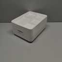 Qi Boo Compostable 5 Compartment Plates Disposable, 10.25 x 8.25 inch, [100Pack] Heavy Duty Paper Plates with dividers, Sturdy School Lunch Trays, White Large Paper Dinner Plates for Buffet Party