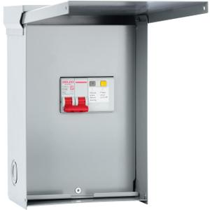 briidea 50 Amp Spa Panel with 3-Pole 50 Amp GFCI Breaker, IP 65 Waterproof, Ideal for Spas, Hot Tubs, Swimming Pools, Home (Gray)