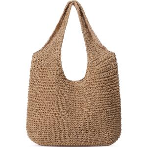 Trifabricy Beach Bags for Women, Large Beach Bag, Woven Straw Tote Bags Waterproof, Weaving Swim Shopping Travel Bag