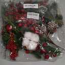 Grunyia 12 Kinds Artificial Christmas Picks - Assorted Red Berry Picks, Faux Pine Picks Spray with Pinecones & Holly Leaves for Stunning Floral Arrangement & Wreath Winter Holiday Season Decor