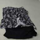 Tempt Me Two Piece Tankini Bathing Suits for Women Halter Bandeau Swim Top with Bottom Flyaway Tummy Control Swimsuit (XX-Large, Black White Floral)