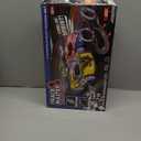 2-in-1 Slot Car Race Track Set with 4 High-Speed Cars, Electric Track, Dual Racing Game with 2 Controllers, Circular Overpass Design Featuring Flash Tracks. Toy Gift for Boys Kids Ages 4-6 6-8 8-12