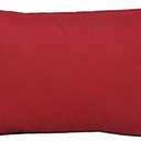 TangDepot Handmade Decorative Solid 100% Cotton Canvas Throw Pillow Covers/Pillow Shams, (12"x18", Deep Red)