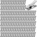 200Pcs Stainless Steel Garden Clips, Large Open Metal Clamps for Greenhouse Hoops, 2" Fix Plant Cover Shade Cloth Netting Tarp, Tight Grip Weatherproof Gardening Supplies