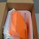 Heated Chicken Waterer, Poultry Water Heater for Winter with 4-Nipple, Thermostatically Controlled, 4 Adjustable Heights, Anti-Freezing Watering System for Coop Accessories (Orange, 7L)