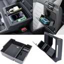 Neepiar 2PCS Center Console Organizer Compatible with 2024 2025 2026 Toyota Tacoma Hidden Storage Box Armrest Tray and Insert Secret Compartment Interior Accessories