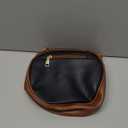 GOIACII Top-Handle Crossbody Bags for Women Soft Leather Trendy Purse Circle Handbags Small (Black and Brown)