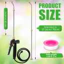 Enhon Replacement Sprayer Wand Compatible with PetraTools & Greenworks, Retractable 29" Stainless Steel Pump Action Pressure Sprayer with Adjustable Nozzle, Trigger Wand & Hose