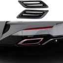 Korlot Carbon Fiber Style Exterior Exhaust Tip Trim Tail Throat Cover Accessories for KIA K5 2021-2024