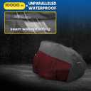 Riding Lawn Mower Cover, Waterproof 420D Marine Grade Fabric Universal Fit for John Deere,Cub Cadet,Craftsman,etc.Decks Up to54",UV, Dust,Snow for Outdoor.72''L*54''W*46''H Red