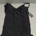 Blooming Jelly Womens One Piece Swimsuit Modest Tummy Control Bathing Suit Twist Front Swim Dress Swimwear 2025 (Large, Black)