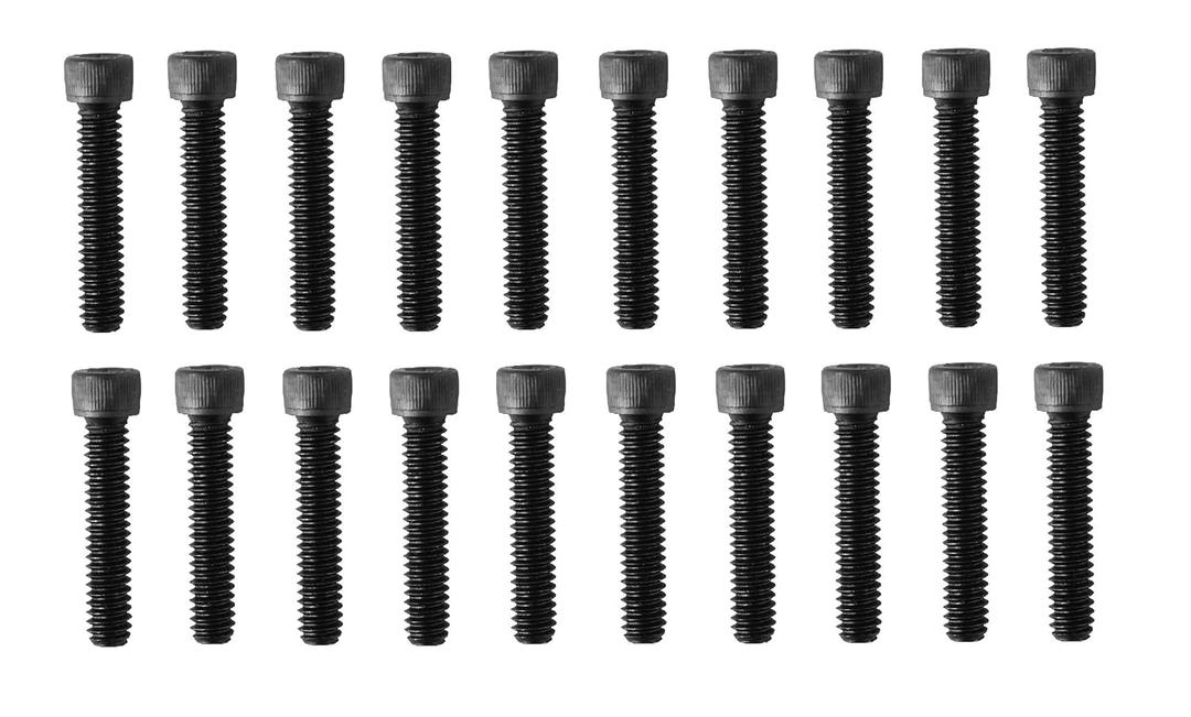 Socket Head Cap Screw, 1/4-20 x 1-1/4", Alloy Steel, Black Oxide, Hex Socket Coarse Thread, 1/4 inch Hexagonal Allen Bolt, Length:1-1/4 inch, Full Thread (Quantity: 20)